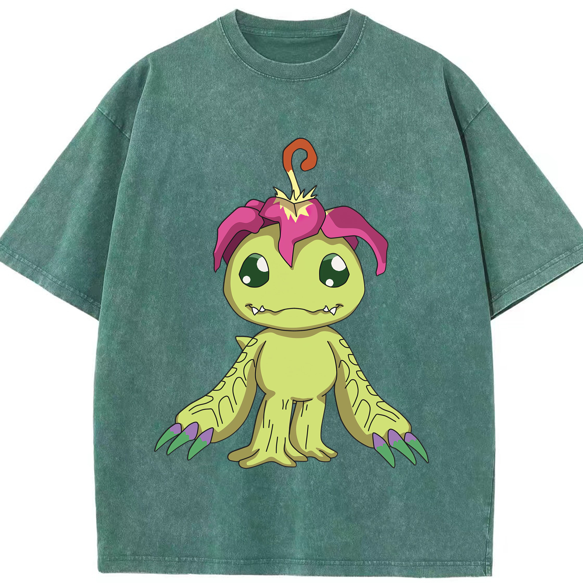（画像用） Digimon デジタルモンスター/デジモン 綿100% ヴィンテージ風 半袖Tシャツ（フロントプリント）
